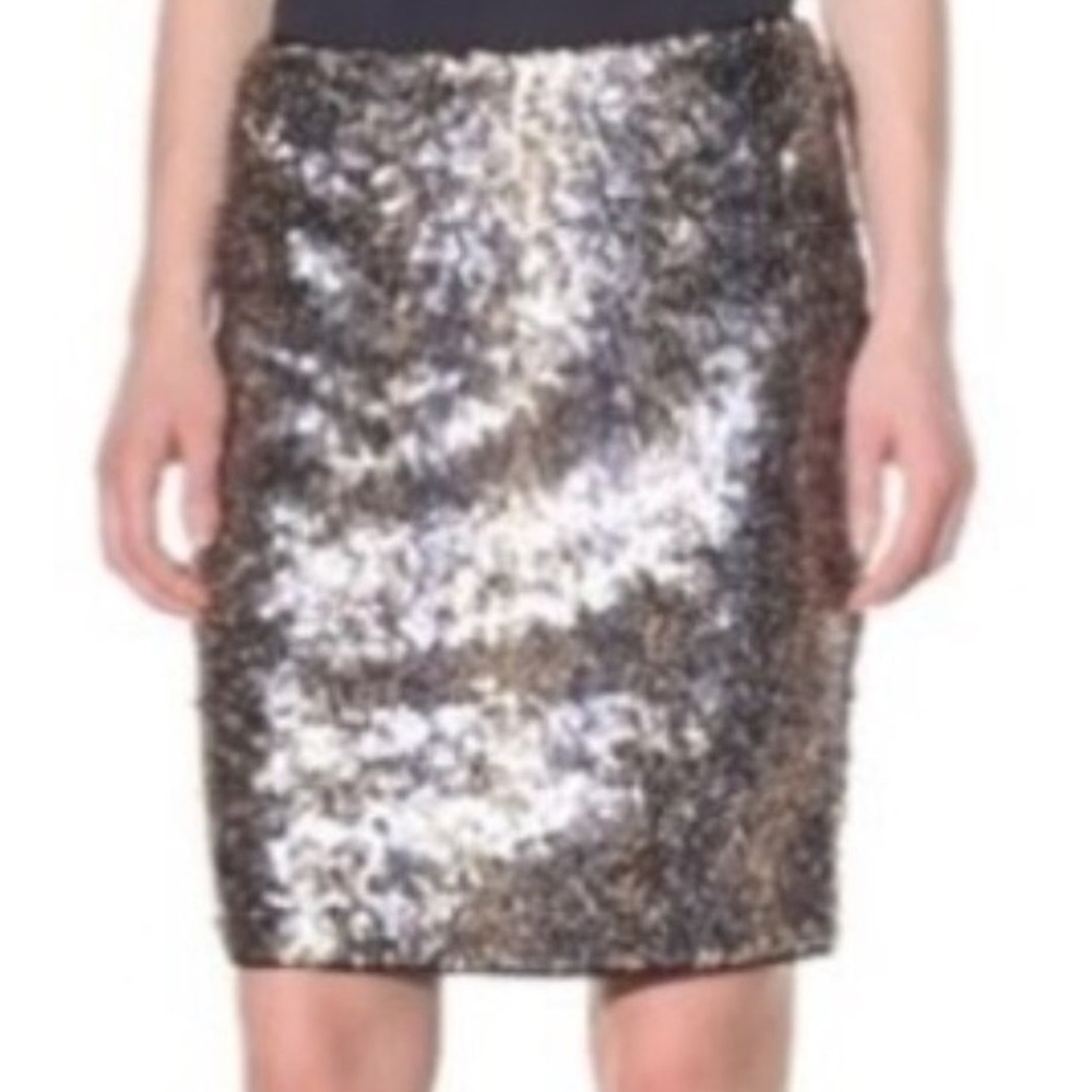 Rachel Roy NWT bronze / gold beaded sequin skirt